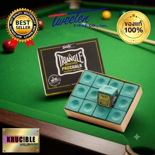 ชอล์กฝนหัวคิว Triangle pro แท้100% สีเขียวเข้ม (ราคาต่อ 1 ชิ้น ) แถมฝาครอบชอล์กฟรี1ชิ้น ฝนติดง่าย ไม่เป็นคราบ