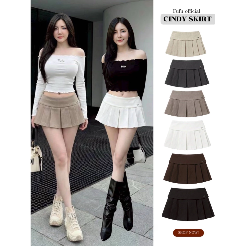 FUFU | ❌พรีบางสี บางไซส์❌Cindi skirt กระโปรงกางเกง