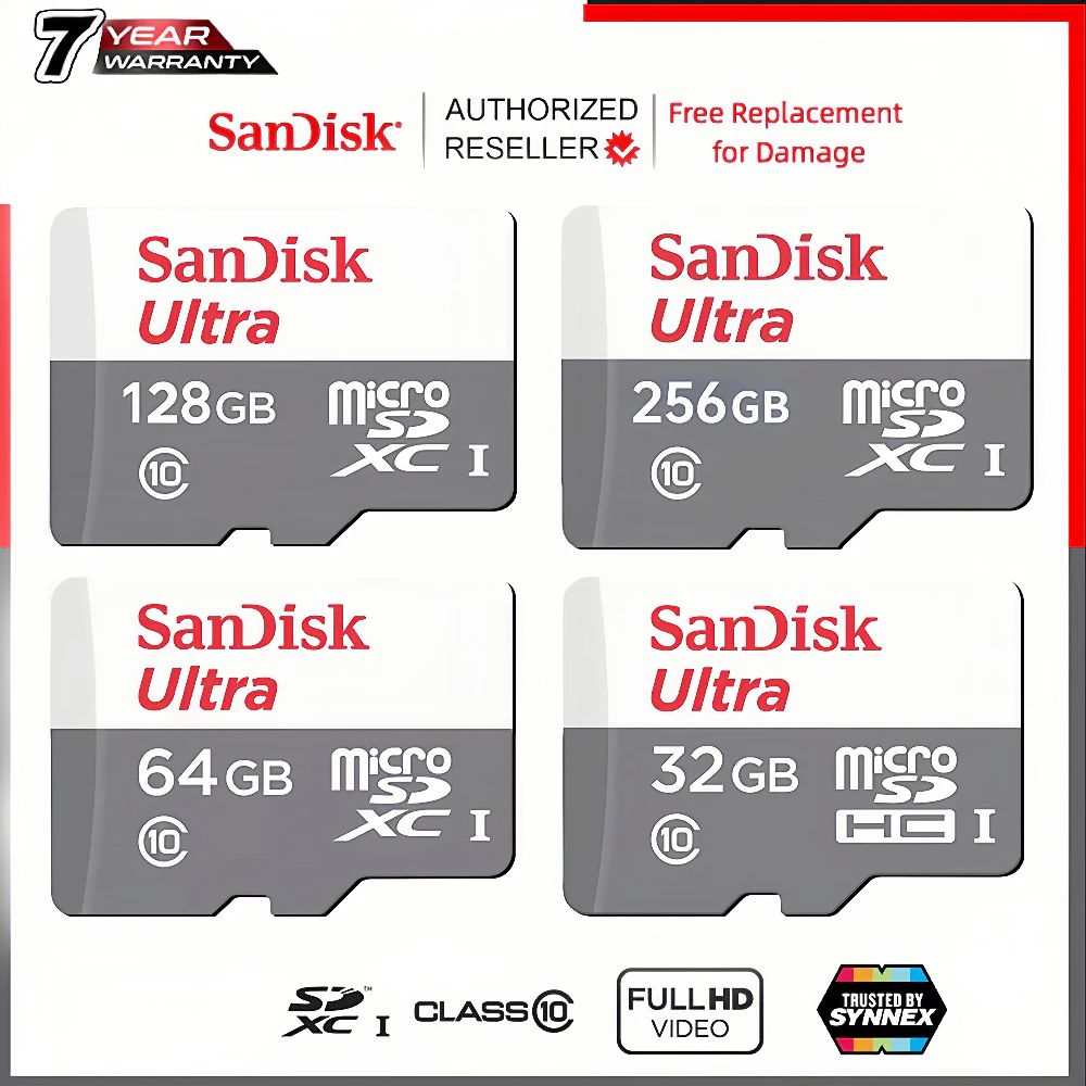 เมมโมรี่การ์ด SanDisk Ultra Micro SDHC/XC 100Mb/s (เลือกความจุได้) by BB Beyond D-Boxเมมโมรี่การ์ด SanDisk Ultra Micro S