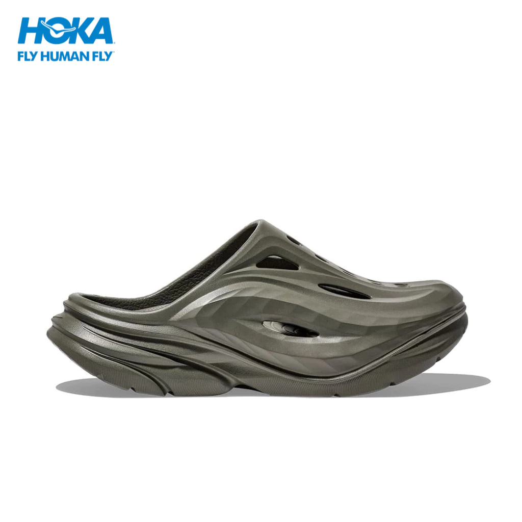 【Official Store】HOKA ORA Recovery Mule SLATE รองเท้าแตะกีฬาฟื้นฟูกล้ามเนื้อ ผู้ชายผู้หญิง วิ่งเสร็จใ