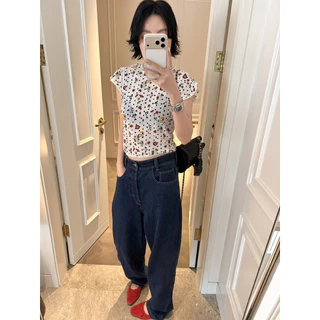 📍พร้อมส่ง📍10069# เสื้อแขนสั้น คอกลม ลายดอก ผ้าตาข่าย เนื้อผ้ายืดหยุ่นได้เยอะ TAG:WG.WE 🇰🇷
