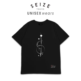 [ลดโหดครึ่งปี] SEIZE TOKYO เสื้อยืดแขนสั้น ลายสตรีทอาร์ต Black & White Cotton 100% ผ้านุ่ม ใส่สบาย Unisex