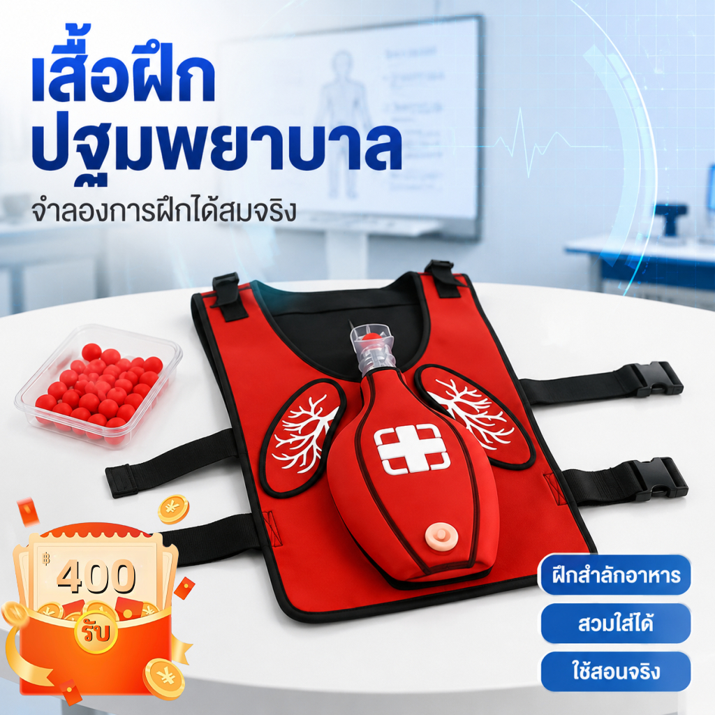 หุ่นฝึกการสำลัก Anti chocking trainer อุปกรณ์เพื่อใช้ในการฝึกปฐมพยาบาลผู้ป่วยสำลัก Choking Trainer *Hemlike การฝึกอบรมเส