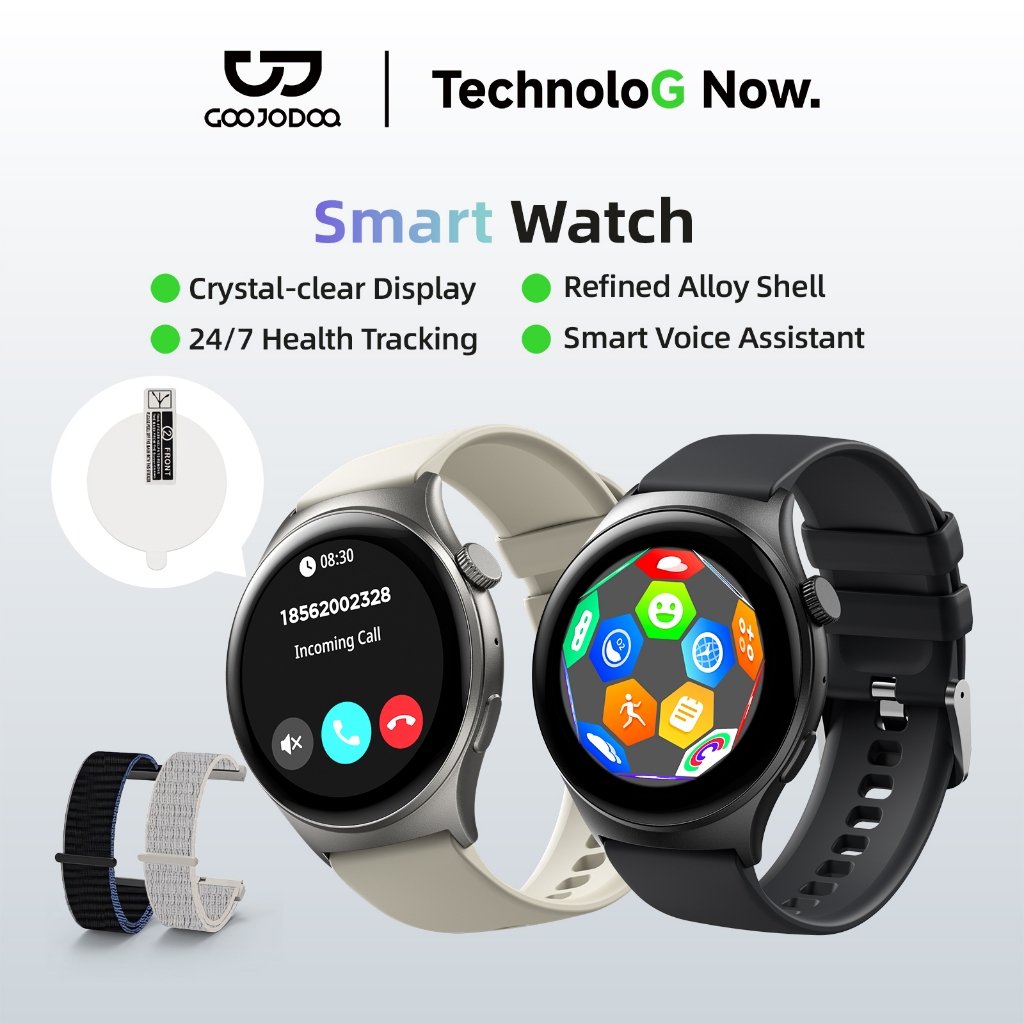 Goojodoq Fb060 สมาร์ทวอทช์ Ip68 กันน้ำ Bluetooth Smartwatch เครื่องวัดสุขภาพ การจัดการฟิตเนส