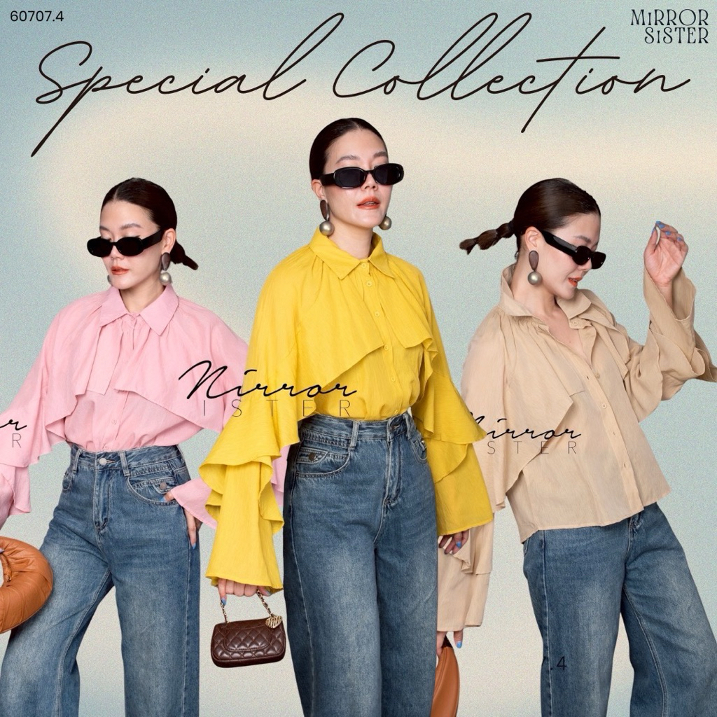 ••MiRROR SiSTER‘s LENKa Frilled Shirt••