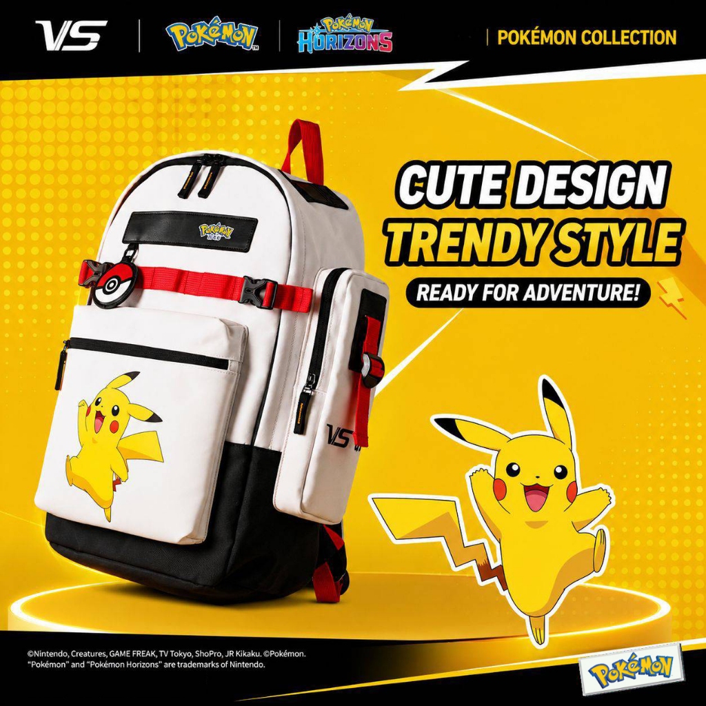 กระเป๋าเป้ VS x Pokemon Collection รุ่น VB2611-12 ** ลิขสิทธ์แท้ ** Badminton Backpack