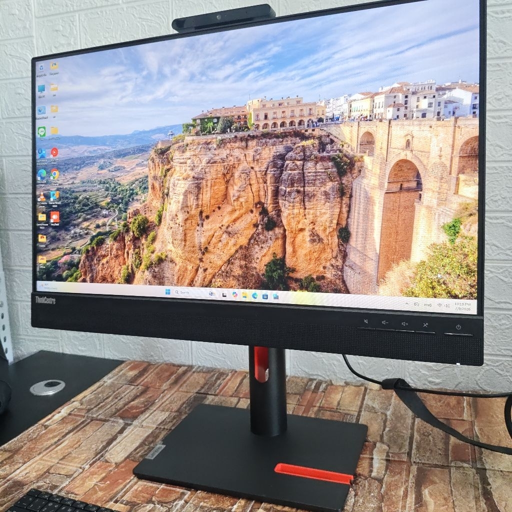 [มือสอง] ครบชุด Lenovo ThinkCentre M70q Gen 3 Tiny + จอ 24 นิ้ว (i3 Gen12/RAM16/SSD512/Win11Pro) ประ