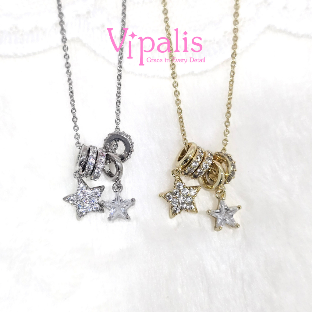 Vipalis | Twin Stars Necklace | สร้อยคอดาวคู่