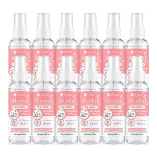 [Set] วีด้า สเปรย์ แอลกอฮอล์ 75% 60ml x 12ชิ้น กลิ่นฟลอรัล เฟรช หอมมาก VIDA SPRAY ALCOHOL FLORAL FRESH 12 pcs