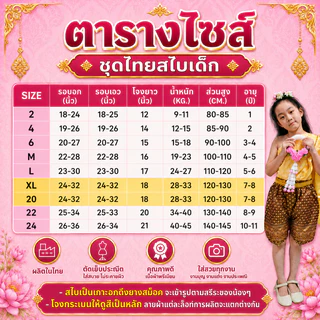 (KIDCITY) ชุดไทยเด็กหญิง ชุดสไบเด็กลูกไม้ ชุดสไบเด็กผ้าแจ็คการ์ด โจงกระเบน ผ้าถุงหน้านาง แถมเข็มขัดและสร้อยสังวาลย์