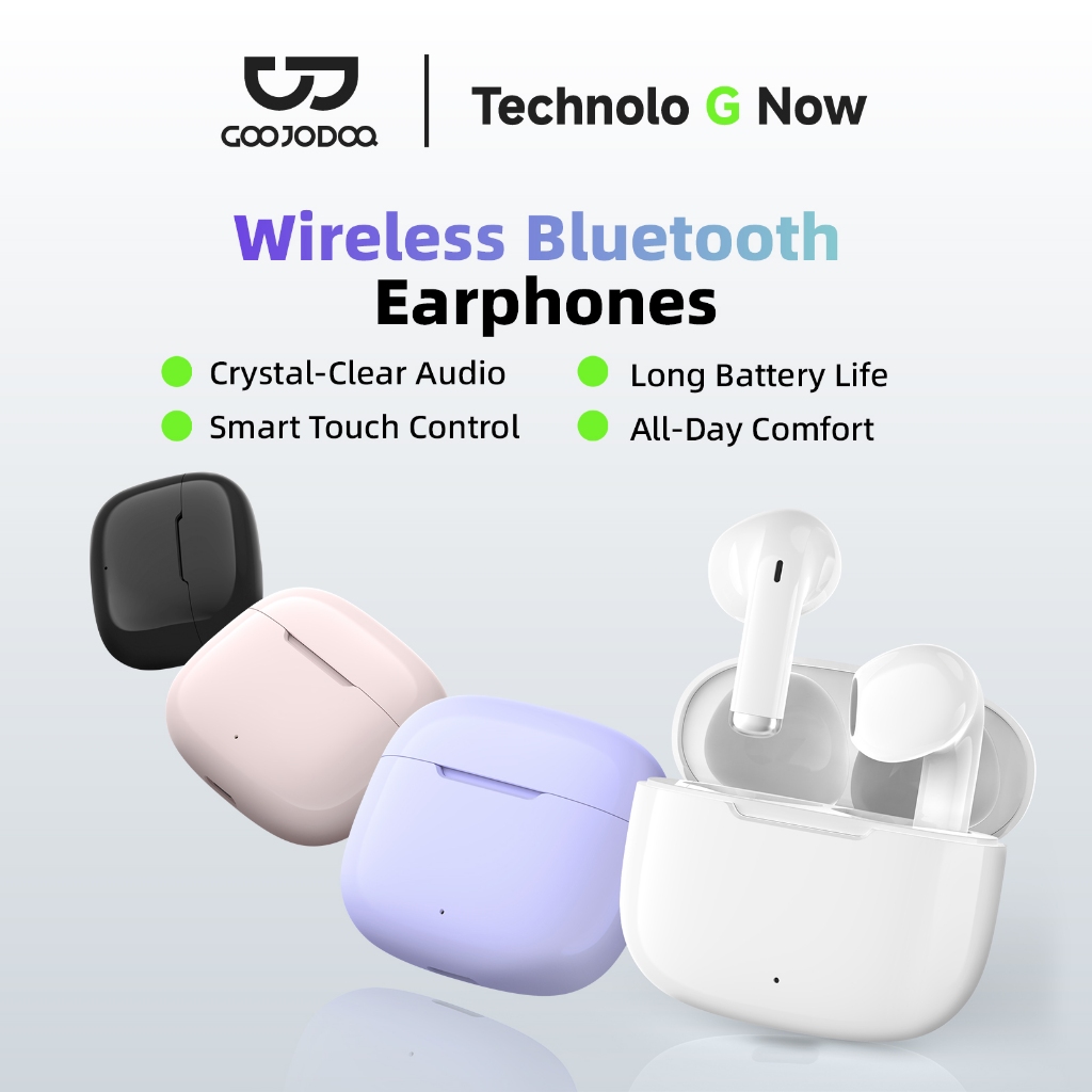 GOOJODOQ J237 หูฟังบลูทูธ หูฟัง Bluetooth 5.3 Ipx5 ไมโครโฟนในตัว หูฟังไร้สาย สมาร์ททัช Type C