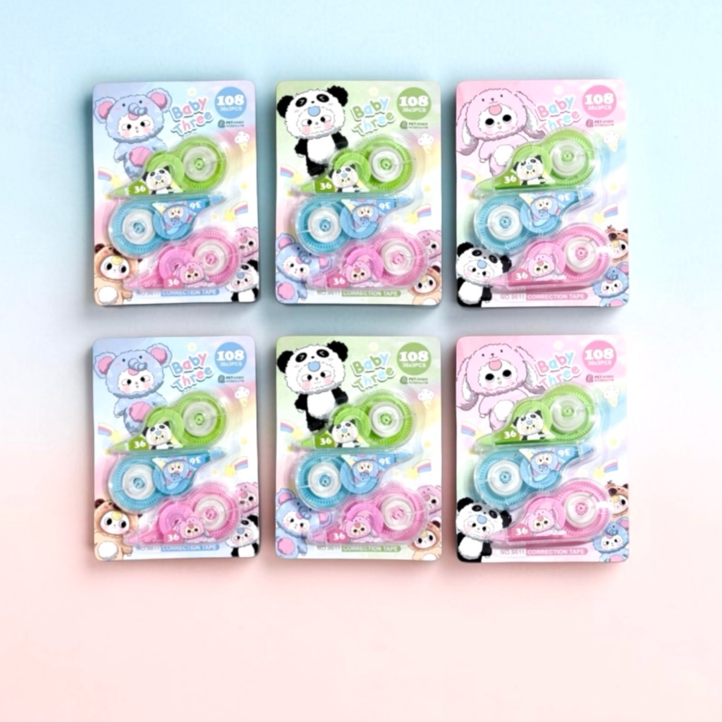 เทปลบคำผิด แพคx3 x4ชิ้น พร้อมส่ง