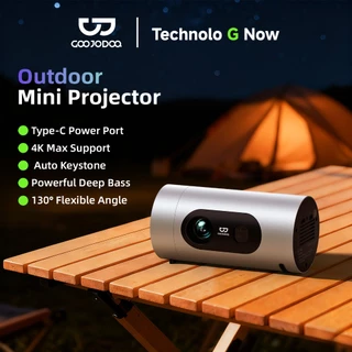 GOOJODOQ โปรเจ็กเตอร์ Type C พกพาได้ Android 13 Projector Bluetooth Wifi 6 พร้อมลำโพง 5W