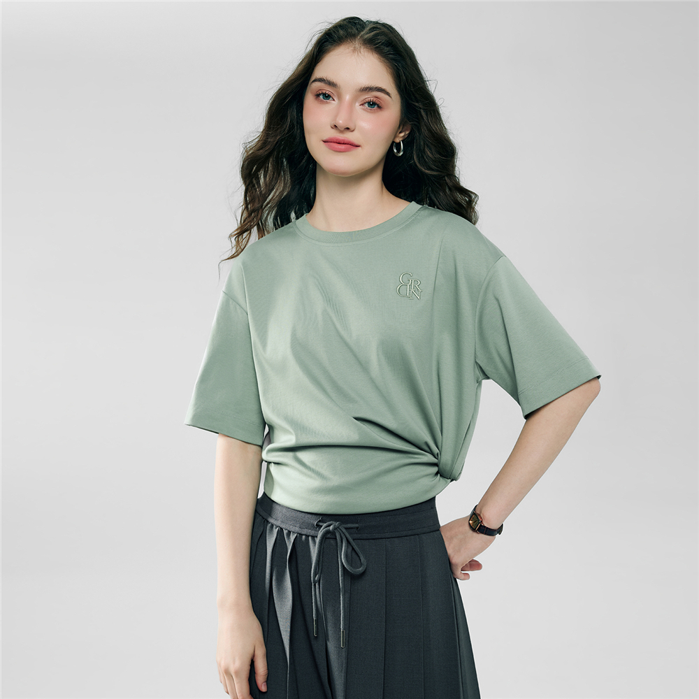 GIORDANO تيشيرت نسائي واسع Liquid Touch — صورة 3
