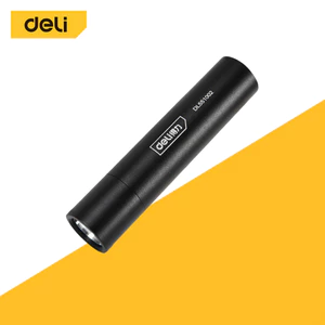 Deli ไฟฉาย LED ไฟฉายชาร์จไฟ ไฟฉาย 3 โหมด ไฟฉายแรงสูง ไฟฉายพกพา USB ไฟฉายสว่างแรงสูง ไฟฉายอเนกประสงค์ Flashlight