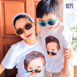 Bebeblue เสื้อครอบครัว สกรีนหน้า ลูก คนรัก สัตว์เลี้ยง สกรีนตามแบบ ออกแบบฟรี ผ้าคอตตอนเนื้อนุ่ม ส่งไว