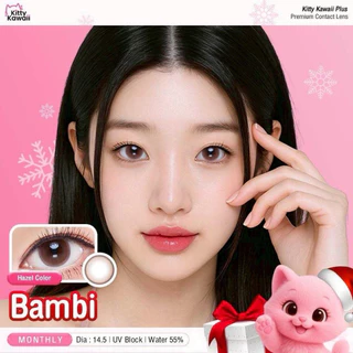 คอนแทคเลนส์ kitty kawaii bambi hazel ขนาดกลาง