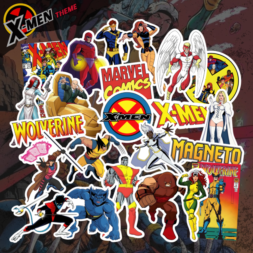 สติ๊กเกอร์ธีม X-men สติ๊กเกอร์ X-men แบบกันน้ำ