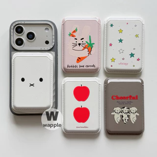 wapple-MagSafe Wallet Card Stand ลายการ์ตูน กระเป๋าติดโทรศัพท์ใส่บัตรได้2ใบ