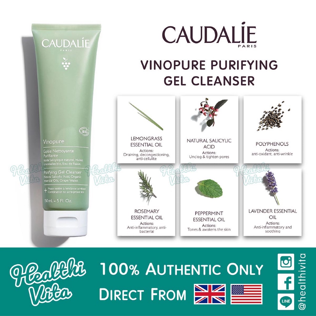 CAUDALIE Vinopure Purifying Gel Cleanser 150ml.