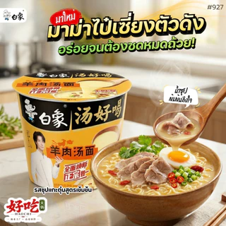 #927 🍜 มีให้เลือกอร่อยถึง 4 รสชาติ: รสซุปข้นกระดูกหมู (ขายดี) สีน้ำตาล รสซุปไก่ตุ๋นเข้มข้น สีเขียว รสซุปเนื้