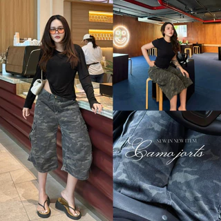 CAMO JORTS ขา5ส่วนลายทหาร jeansbypat