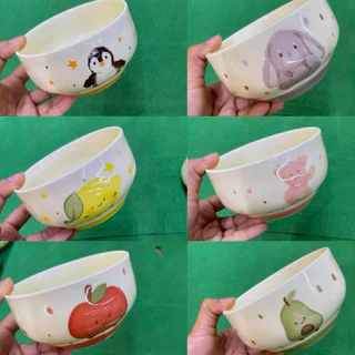 ถ้วยเซรามิก ขนาด 4.5 นิ้ว ลายน่ารักๆ ถ้วยขนม ถ้วยแบ่ง ทนความร้อนสูง ทำความสะอาดง่ายสีมันเงา