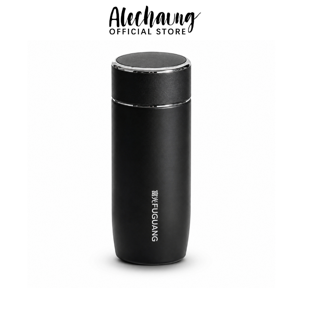 Alechaung แก้วกรองชา แก้วชาเก็บความร้อน insulated coffee mug 480ml พร้อมตะแกรงกรองชา ฝาเกลียวกันรั่ว เก็บร้อนเย็น