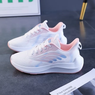 Dee_StepShoes รองเท้ากีฬาสำหรับผู้หญิงน้ำหนักเบาระบายอากาศได้ดีนุ่มสบายสำหรับวิ่งออกกำลังกายทำงาน 36-40