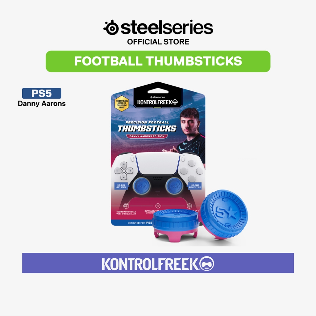 Kontrolfreek Football Thumbsticks for PS5 กริปนิ้วเพิ่มการยึดเกาะและการควบคุมที่เหนือชั้น