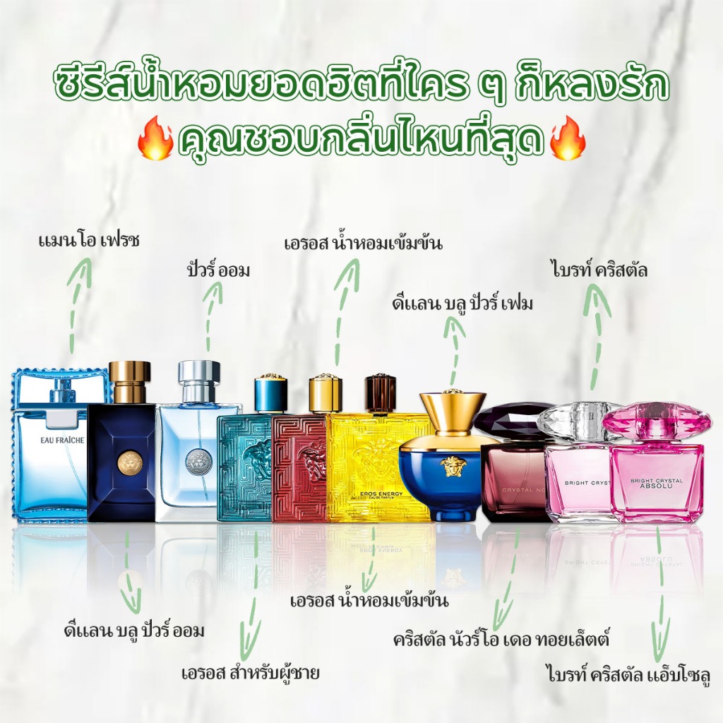 【 ✈สปอตของแท้💯】Pour Homme & Crystal & Crystal Noir EDT/EDP2ml/5ml/10ml น้ำหอม unisex น้ำหอมยอดนิยม