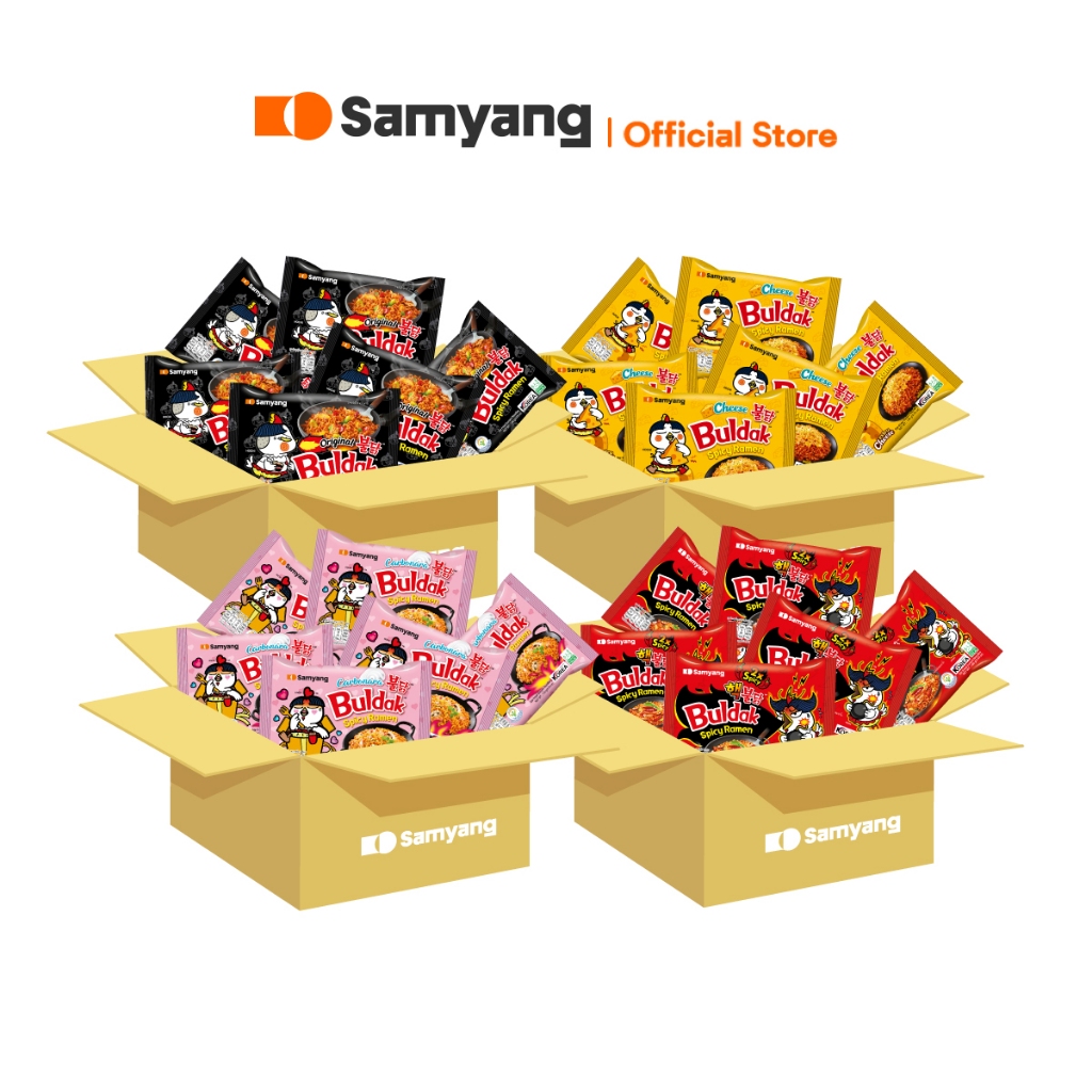 [ยกลัง 40 ซอง] Samyang Buldak Ramen | ซัมยัง บูลดัก ราเมง บะหมี่กึ่งสำเร็จรูป​ยกลังซองเดี่ยว เลือกรสชาติ