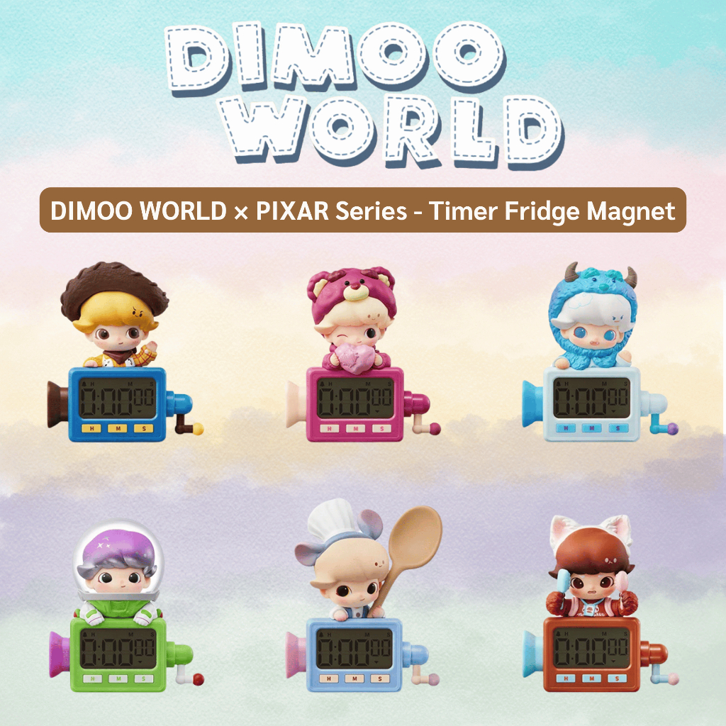 🚚พร้อมส่ง...ของแท้💥DIMOO WORLD × PIXAR Series - Timer Fridge Magnet💥