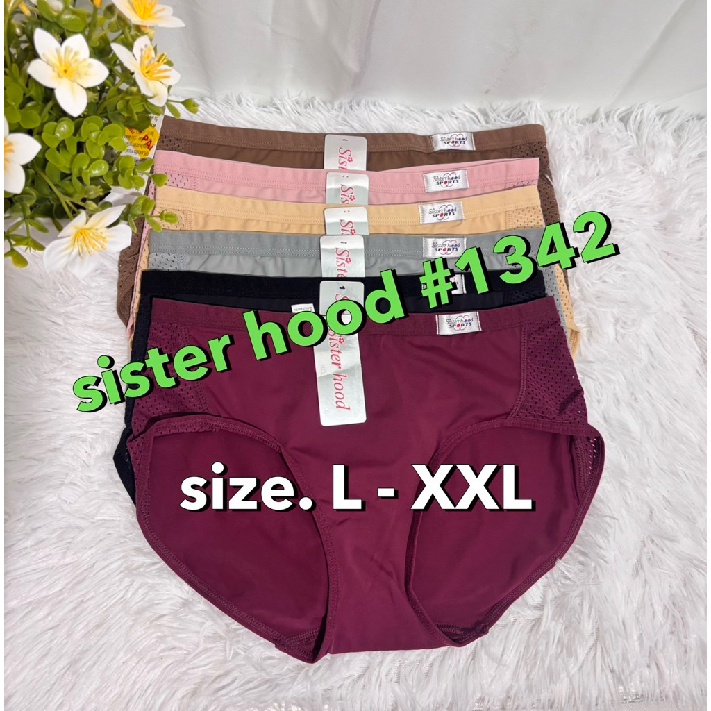 กางเกงใน sister hood #1342 ทรงสปอร์ต เอวกลาง size.l-xxl