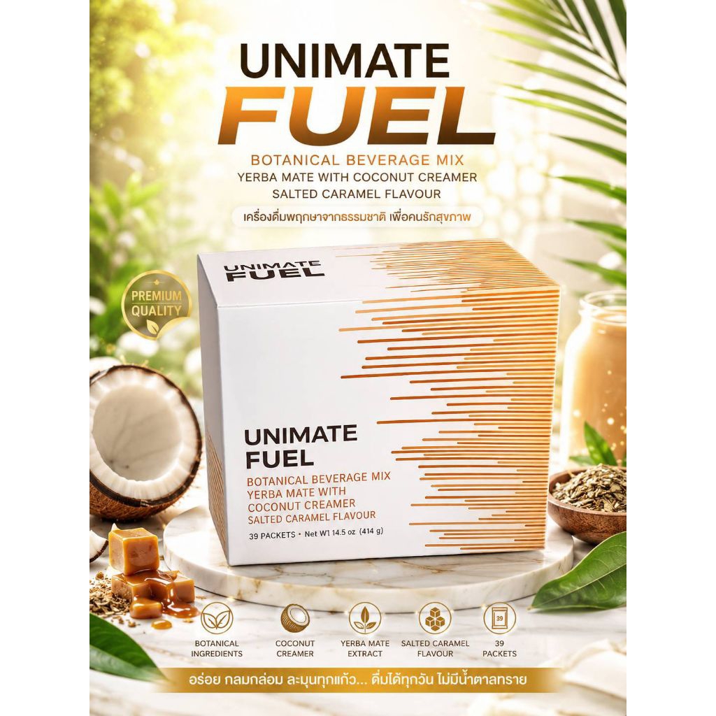 Unimate Fuel (รส Salted Caramel) /1 กล่อง 30 ซอง