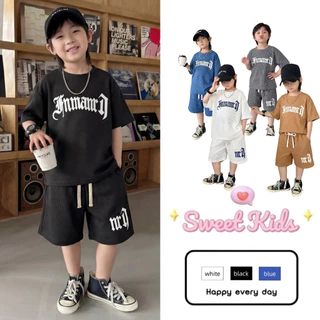 SweetKids พร้อมส่งจากกทม🌸ชุดเซ็ทเด็กแฟชั่น🍓ชุดสูทเด็กผู้ชายสองชิ้น ชุดกีฬาแขนสั้นแห้งเร็ว ลำลองฤดูร้อน สไตล์เกาหลี