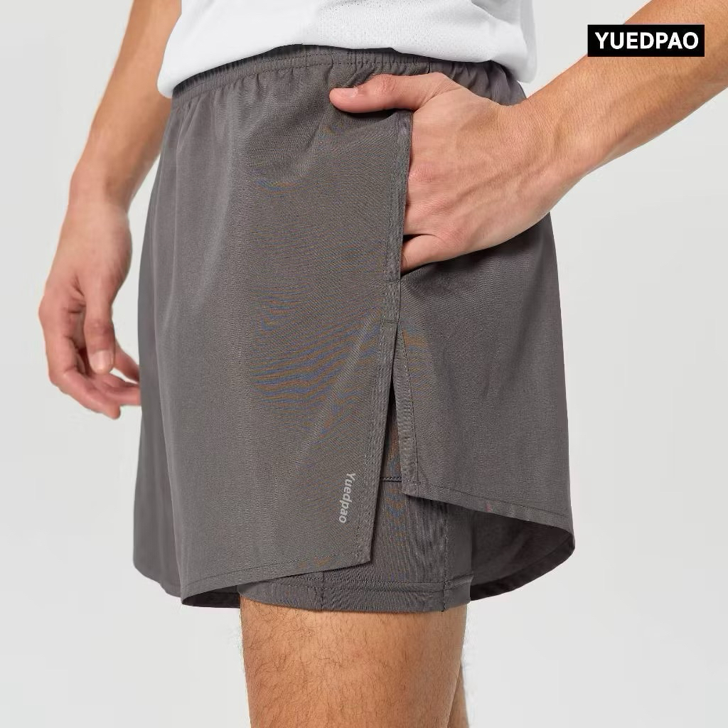 Yuedpao Sportswear - Running Shorts 2026 กางเกงออกกำลังกายขาสั้น กางเกงวิ่ง 2in1 มีซับใน พร้อมกระเป๋
