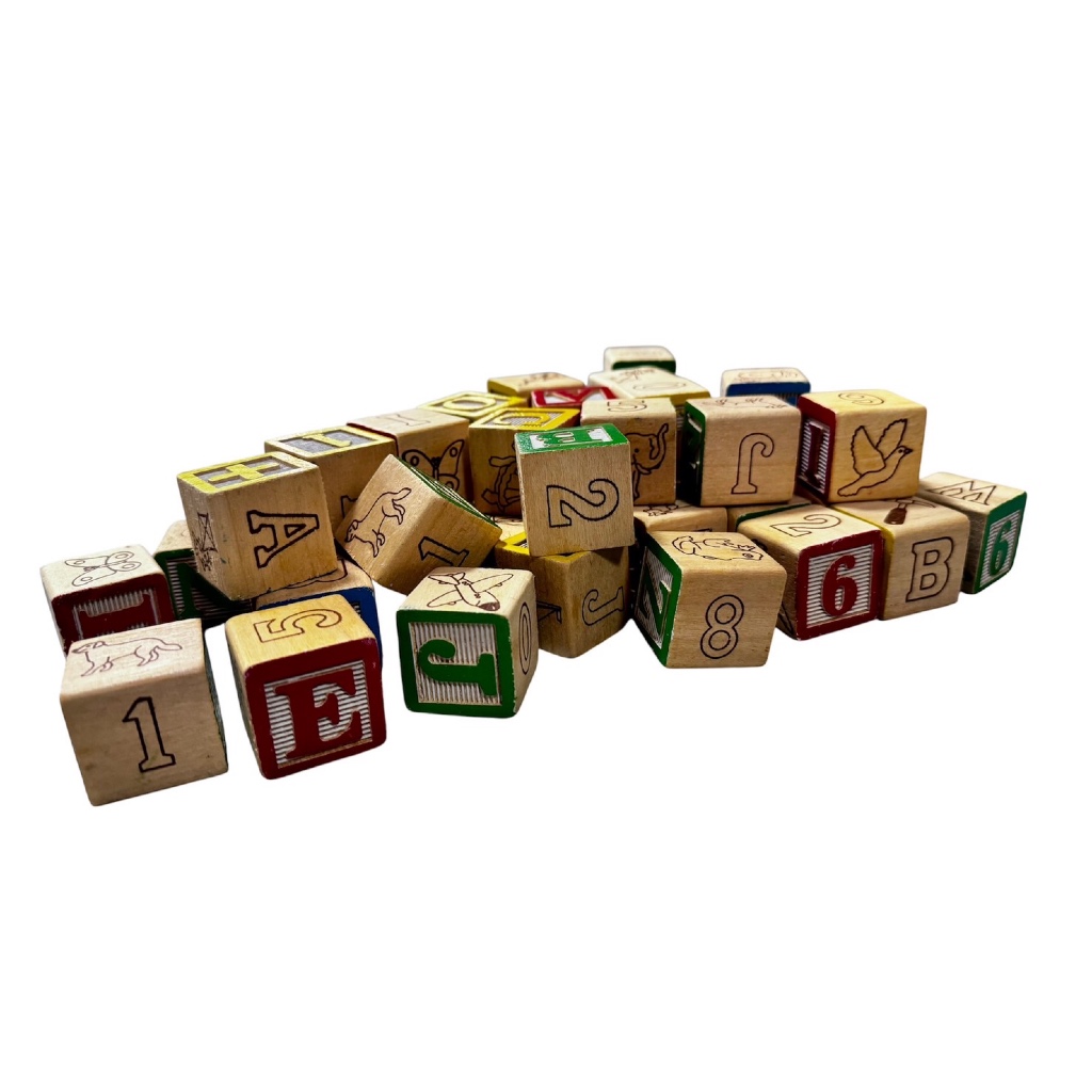 บล๊อกไม้ Melissa & Doug Wooden ABC/123 Blocks มือสอง สภาพใหม่