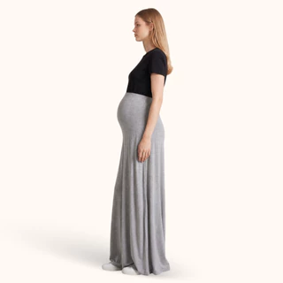 [ใหม่] MACHIKO | L28 กางเกงขายาว Pretty mom ผ้ายืด ทรงหลวม มีสายปรับระดับ ใส่สบาย ใส่ได้ยันหลังคลอด