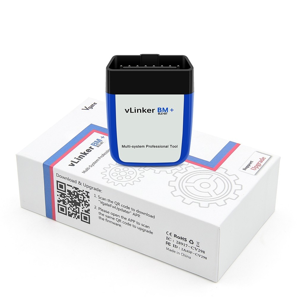 【JFTools】【Local stock】Vgate vLinker BM+ ELM327 V2.2 เครื่องมือสแกนเนอร์วินิจฉัยรถยนต์ บลูทูธ 4.0 และ