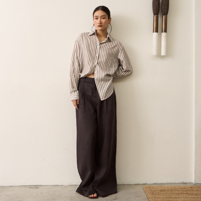 [ NEW IN ] SAC.BKK กางเกงขายาว ผ้าลินิน 100% Linen - Linen Straight Trousers