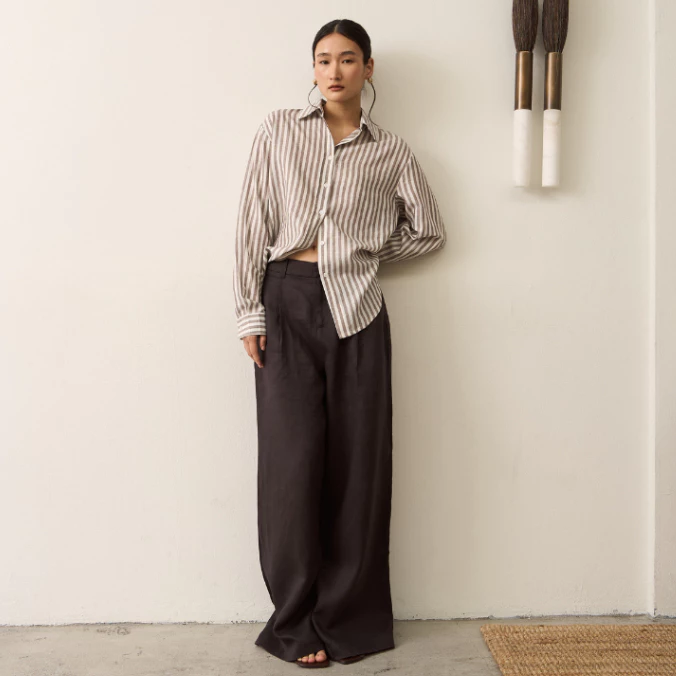 [ NEW IN ] SAC.BKK กางเกงขายาว ผ้าลินิน 100% Linen - Linen Straight Trousers