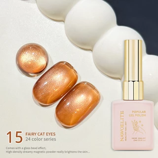 Nawoelite สีทาเล็บ สีทาเล็บเจล ยาทาเล็บ เจลทาเล็บตาแมว 24 สี เนื้อใสสวย ดูมีมนต์ขลัง ผงแม่เหล็กละเอียดแน่น