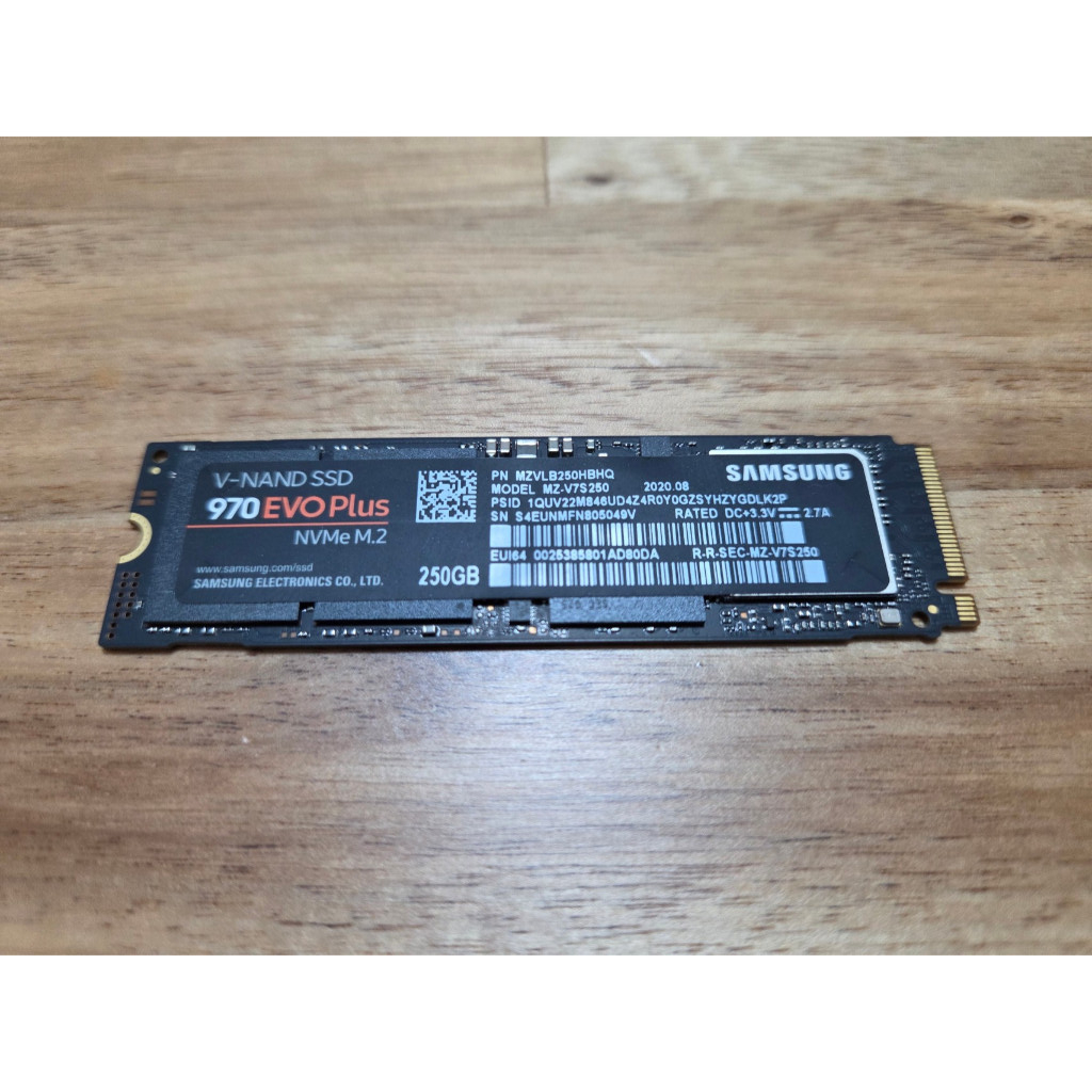 Samsung 970 EVO Plus 250GB NVMe M.2 SSD – Premium OS Drive [มือสองพร้อมใช้งาน รับประกัน 30 วัน เปลี่
