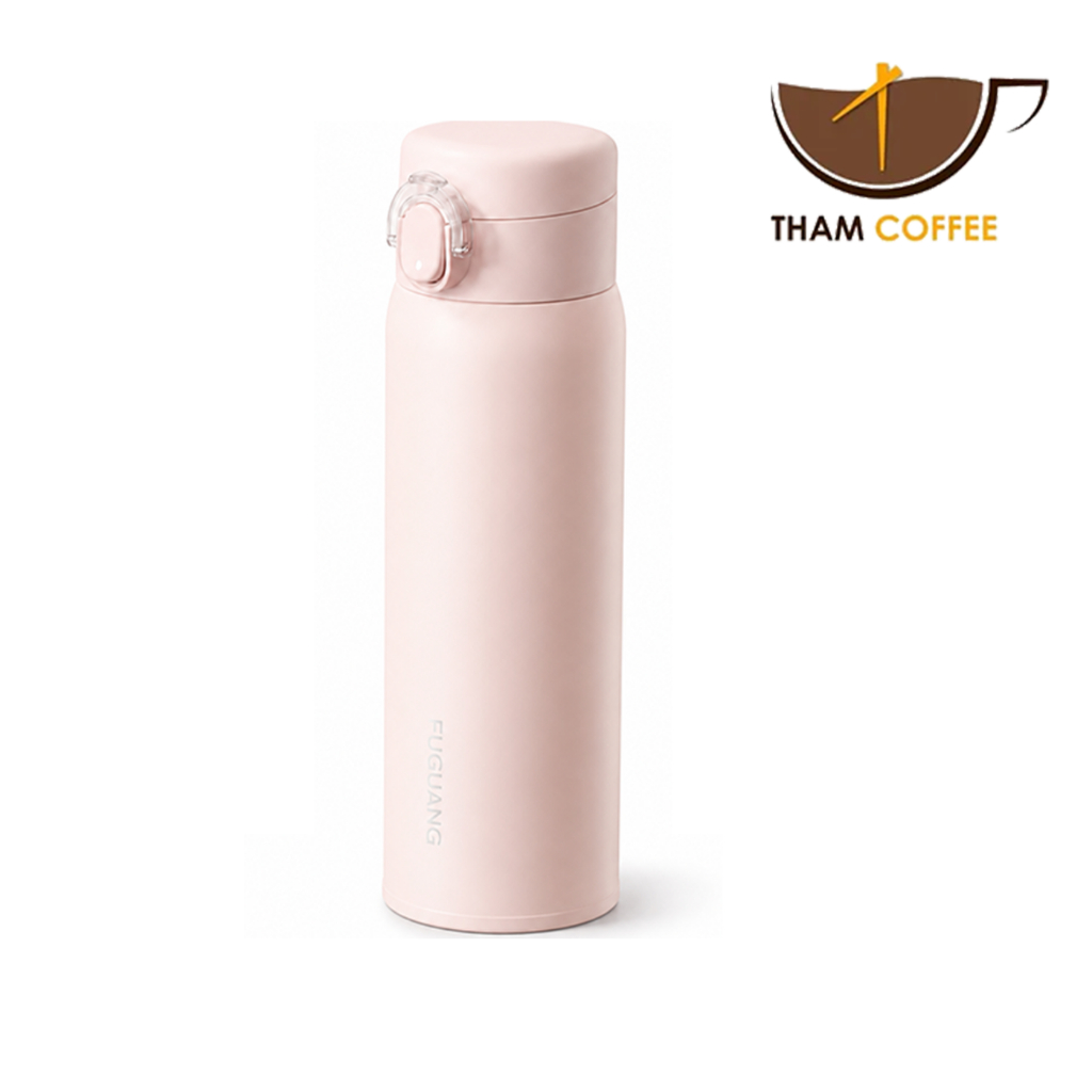 ขวดเก็บความเย็น ขวดน้ำมีที่กรองชา thermal water bottle 500ml ฝาเด้งเปิดมือเดียว มีตัวกรองชา พกพาง่าย Tham coffee