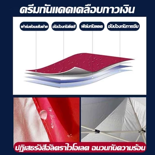 ผ้าใบเต็นท์ ผ้าเต้นท์ (เฉพาะผ้า) หนา3200D กันยูวี กันน้ำ100% เต็นท์ขายของ