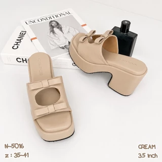 NIWA SHOES รองเท้าส้นสูง รองเท้าแฟชั่น รองเท้าเสริมส้น สูง 3.5 นิ้ว n-5016