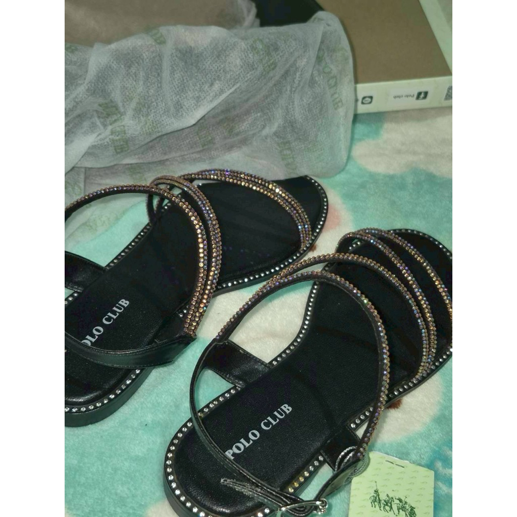 รองเท้าผู้หญิง polo club ของแท้ รองเท้าแตะรัดส้น
