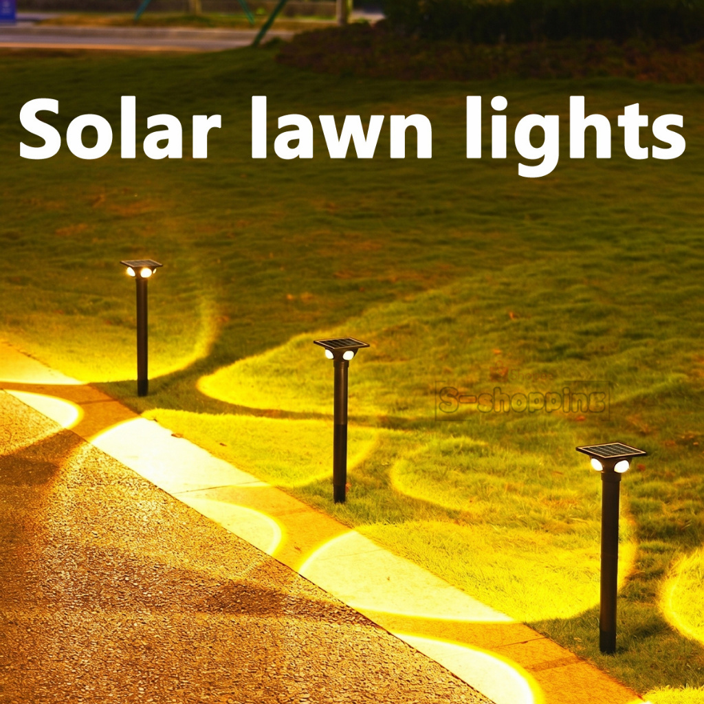 1PCS SL-802 ไฟ 4 ทาง Solar light 4 LED  3000K โคมไฟปักสนามโซล่าเซลล์