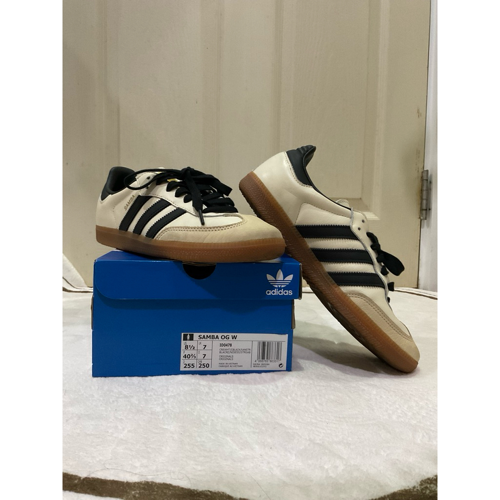 (Used) Adidas Samba OG W – Cream/Black 7UK/8.5US